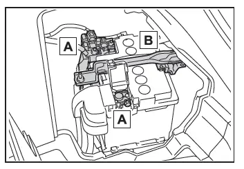 Toyota C-HR. Batteria da 12 volt (motore M20A-FXS)