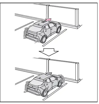 Toyota C-HR. Funzionamento del freno di supporto al parcheggio